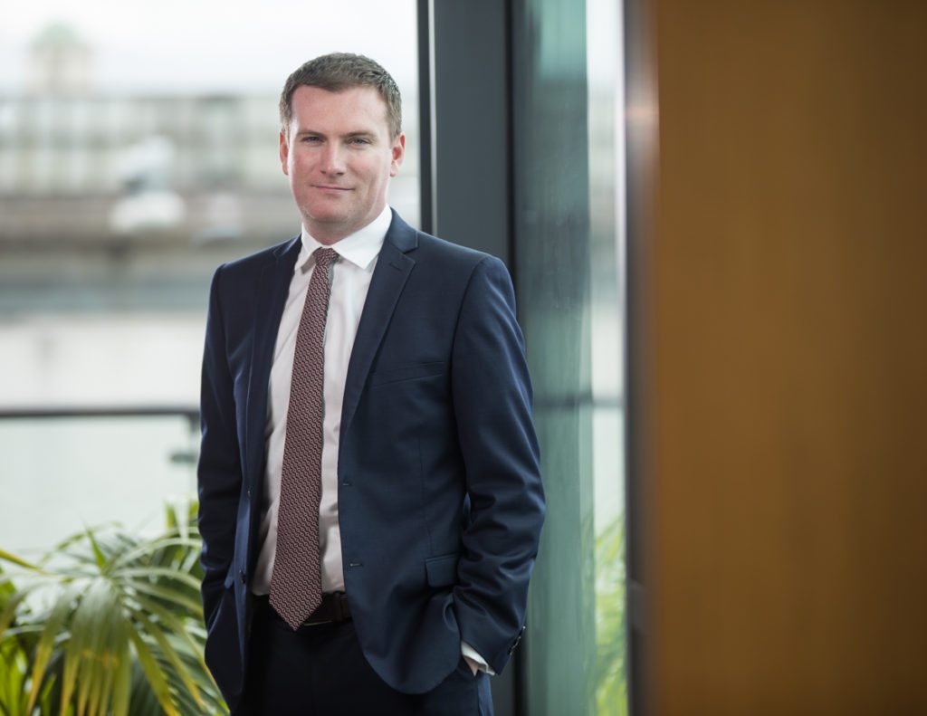 Experiential headshot profile photo photographed against a natural background in Chartered Accountant House Pearse Street Dublin