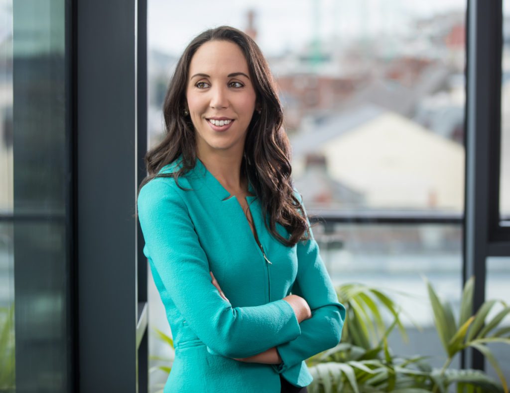 Experiential headshot profile photo photographed against a natural background in Chartered Accountant House Pearse Street Dublin