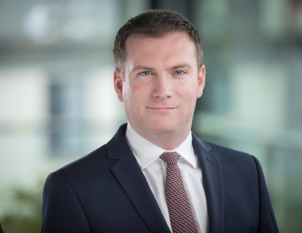 Corporate headshot photographed against a natural background in Chartered Accountant House Pearse Street Dublin
