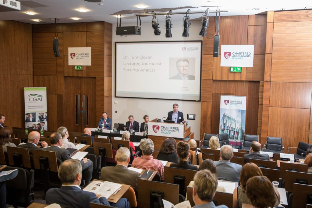 Harrison Photography & Media Ltd covering CGAI Speaking Up conference in Chartered Accountants Ireland. Speaking at the conference was Tom Clonan. Conference photography in Dublin city