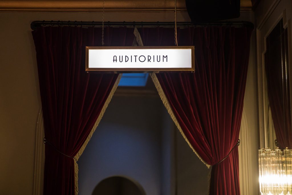 Stellla Theatre Rathmines Auditorium entrance ready for a corporate event