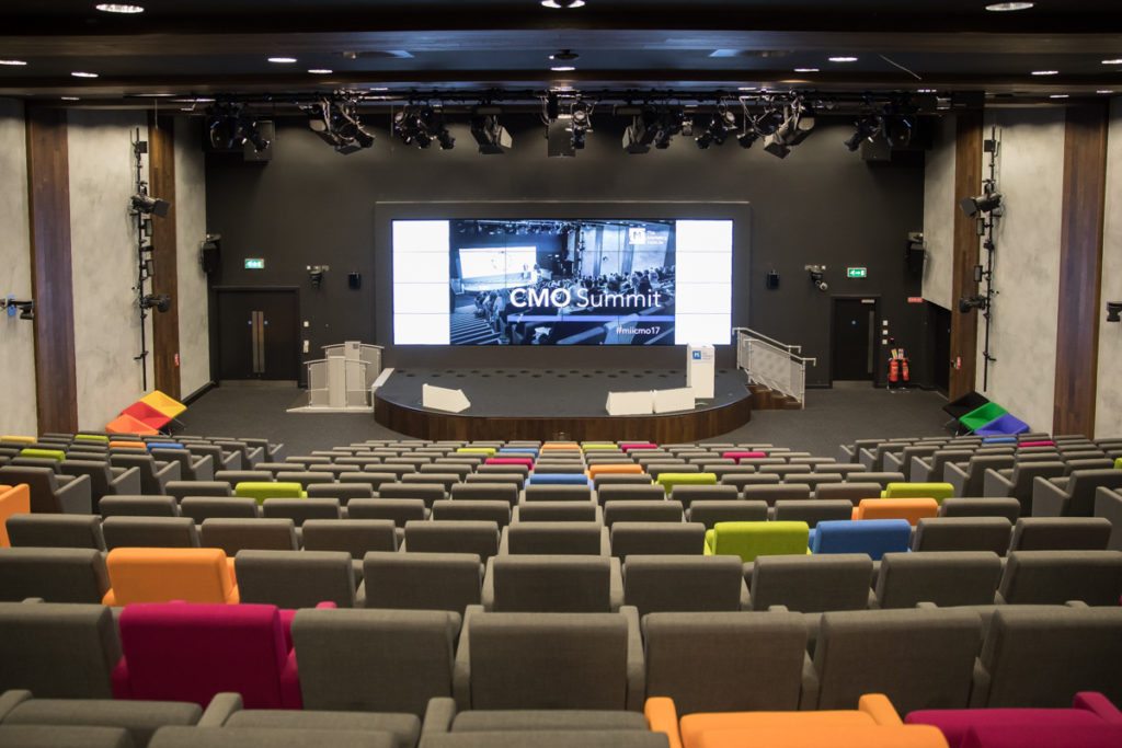 Google Foundry Dublin auditorium setup for MII CMO Summit 2017